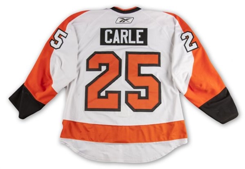 2010/11 Matt Carle Game Worn Philadelphia Flyers Road Jersey (Flyers/MeiGray)